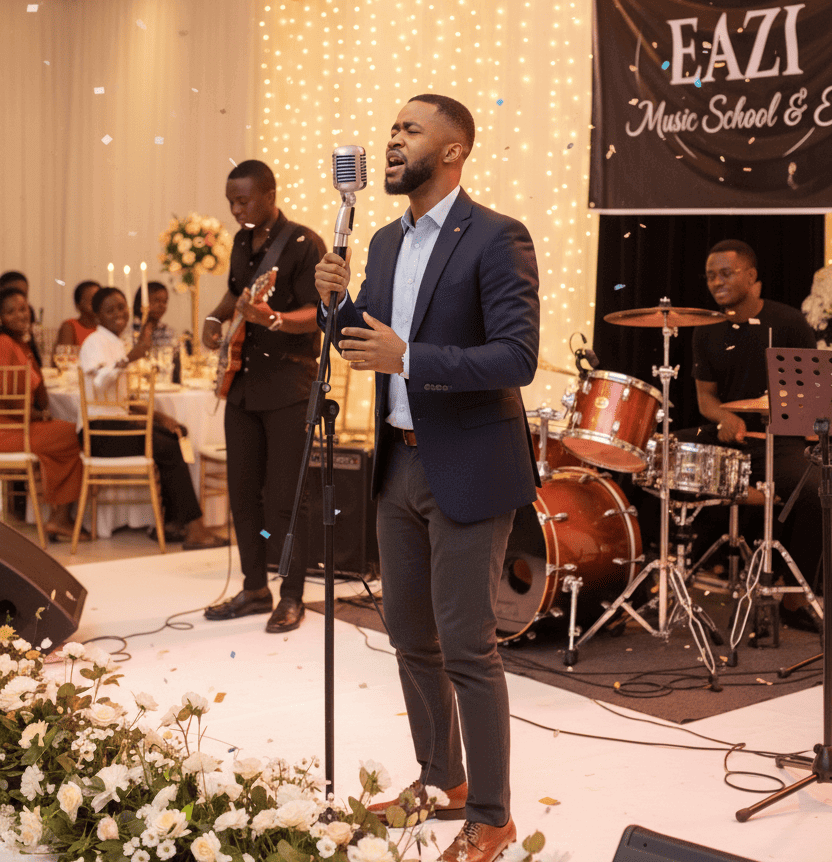 Prestation de musique live lors d'un événement festif